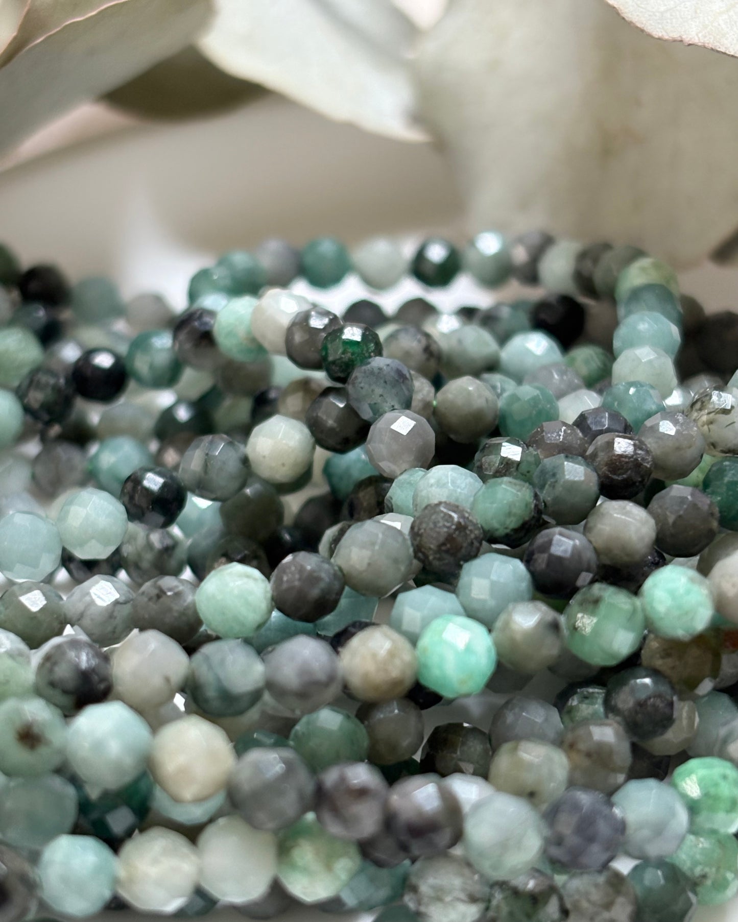 Emerald 4mm Natural Gemstone Crystal Beads