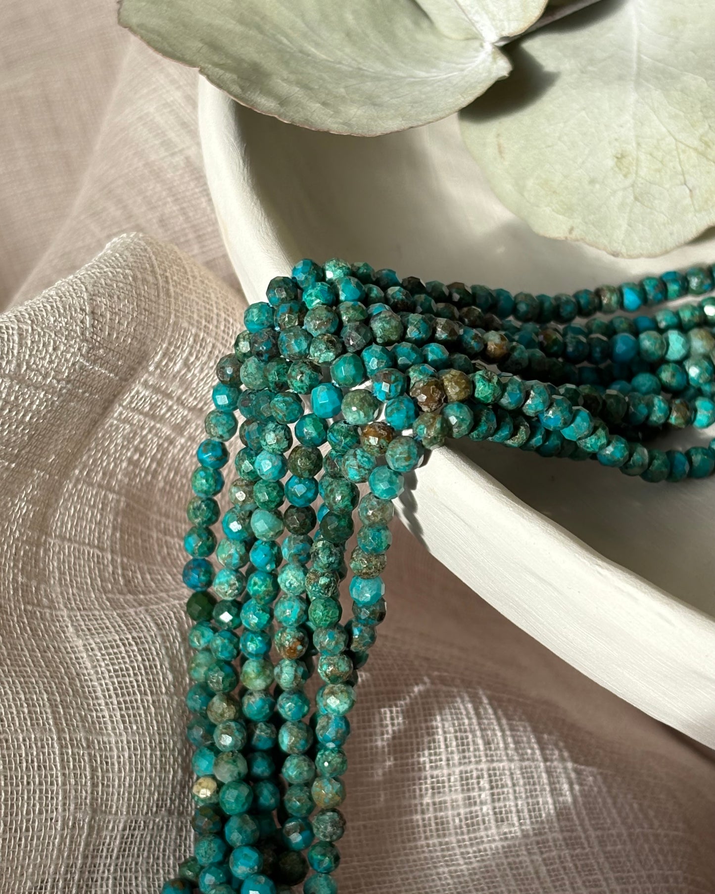 3.2mm Natural Mallacola Gemstone Crystal Beads