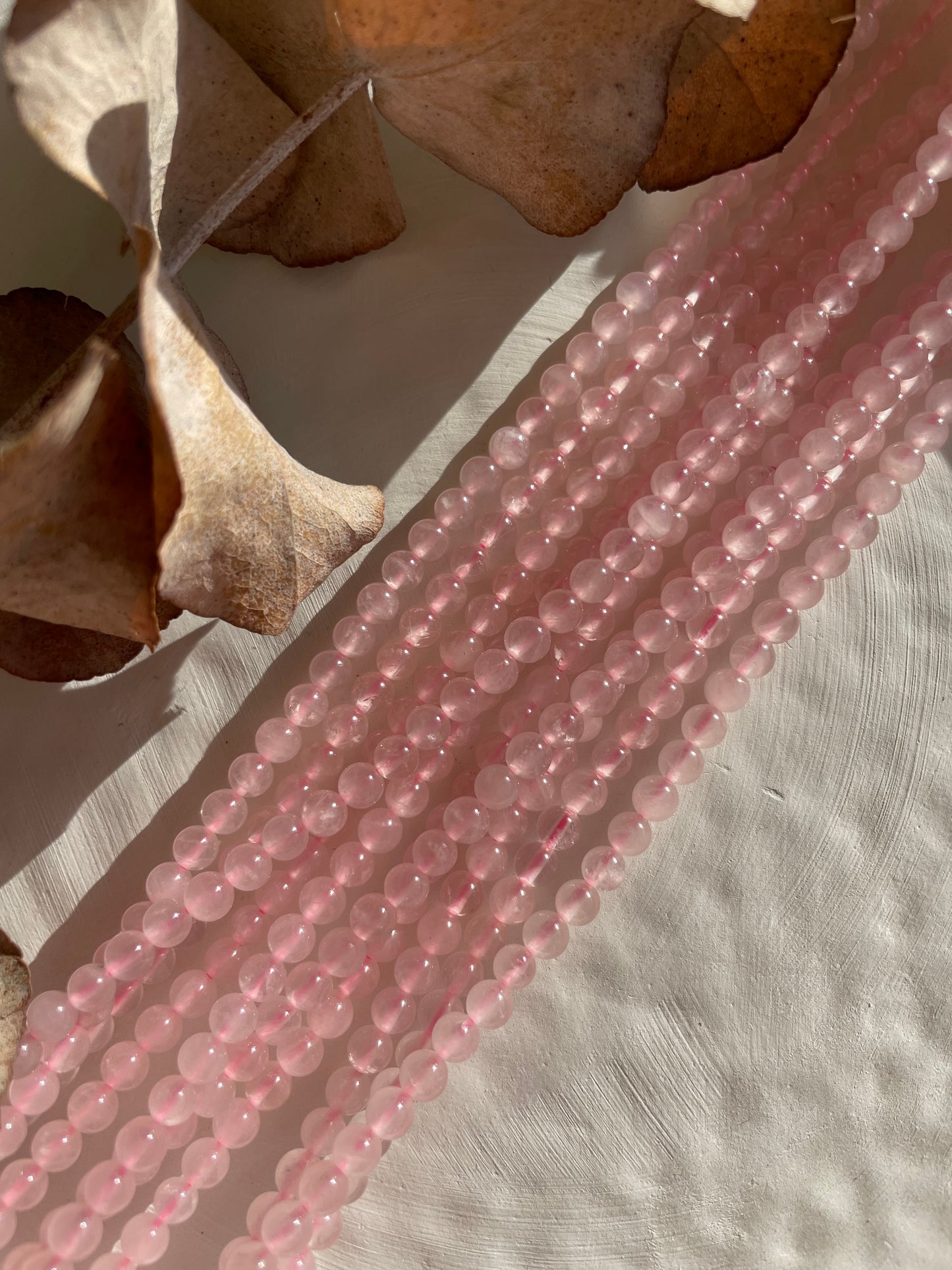 Pre Order Rose Quartz 4mm Natural Gemstone Crystal Beads
