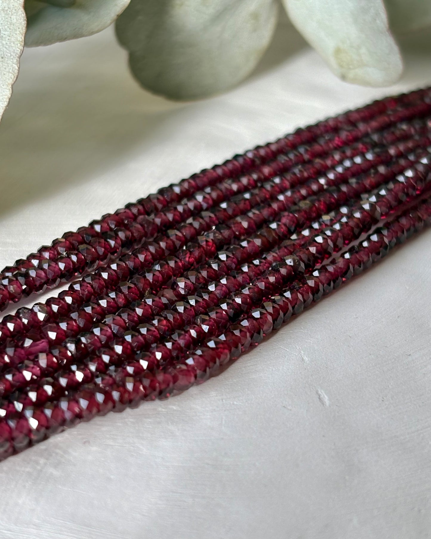 3mm Natural Garnet Gemstone Crystal Beads