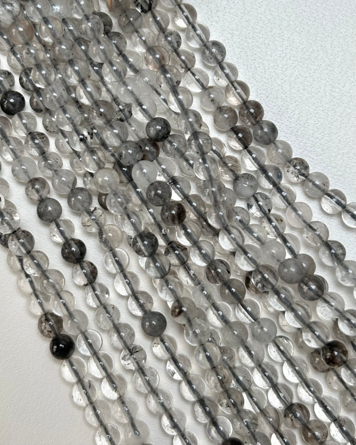 4mm Polished Natural Herkimer Diamond Beads