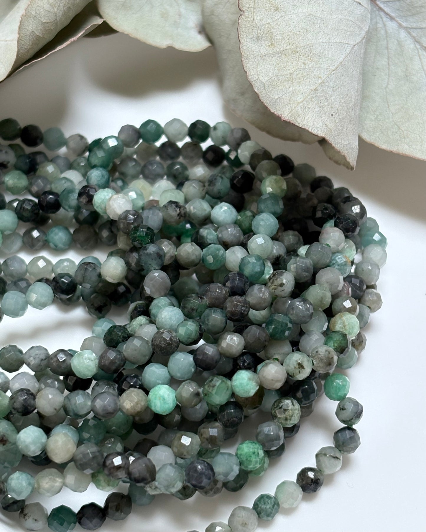 Emerald 4mm Natural Gemstone Crystal Beads