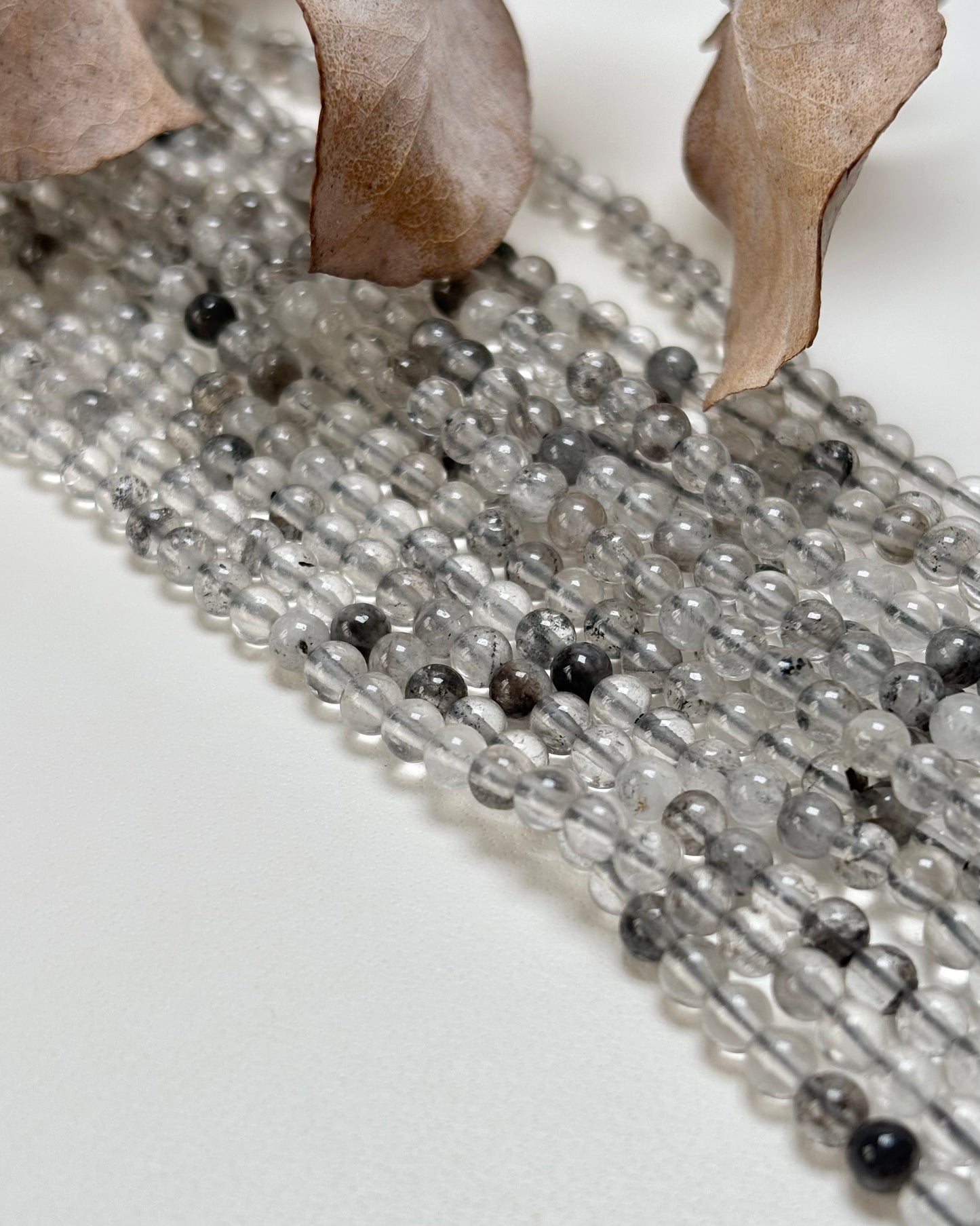 4mm Polished Natural Herkimer Diamond Beads