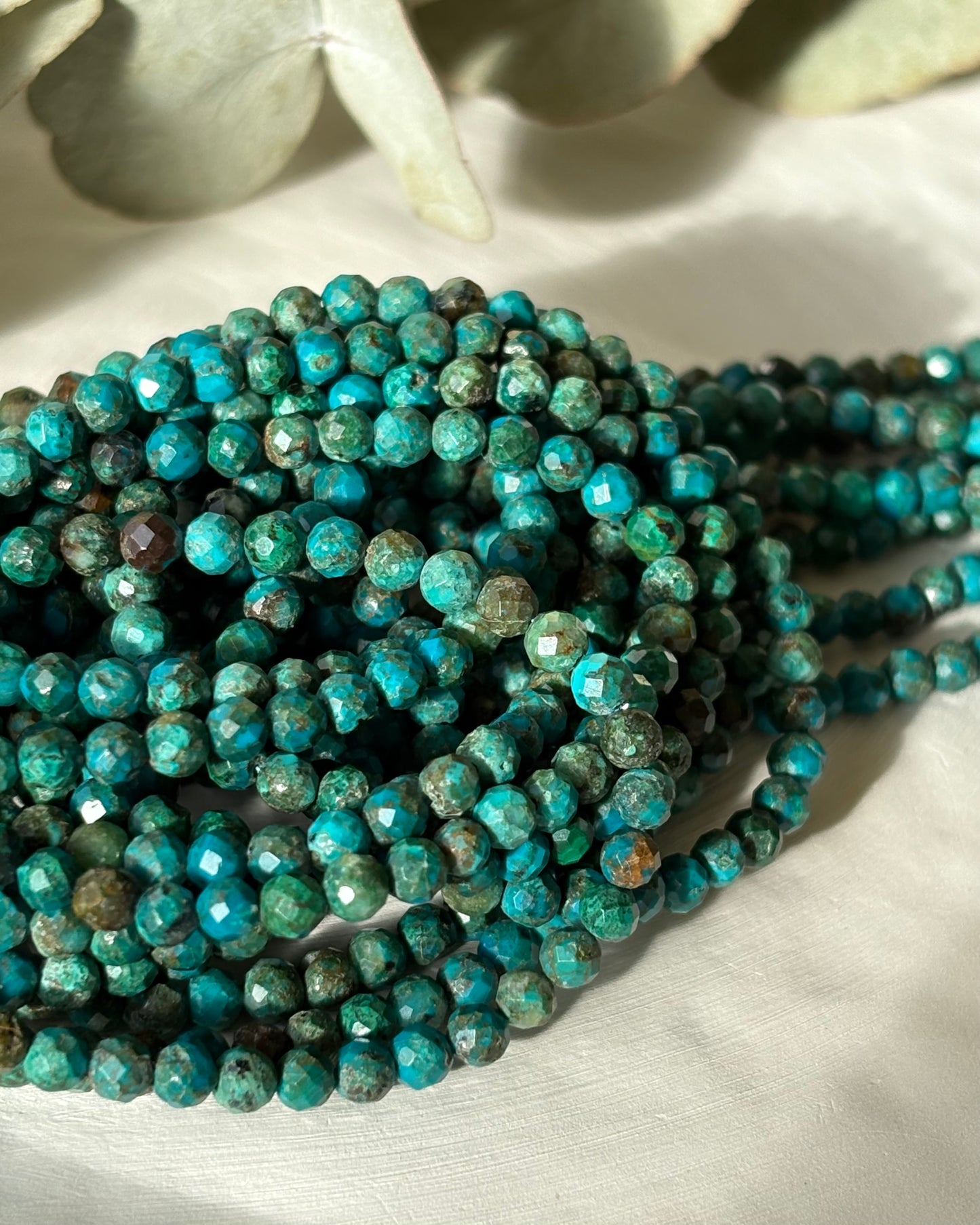 3.2mm Natural Mallacola Gemstone Crystal Beads