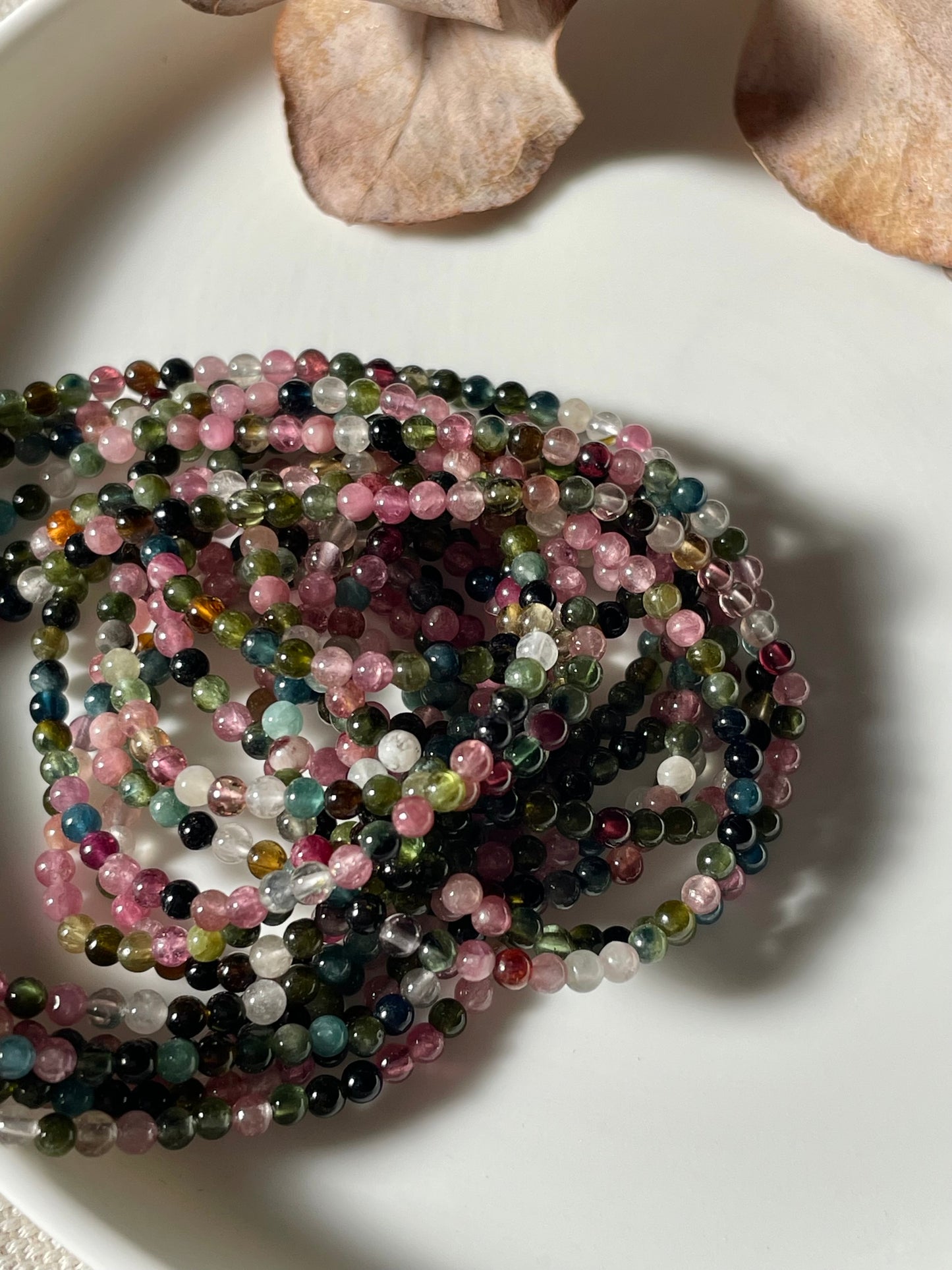 Watermelon Tourmaline 2.2mm Natural Gemstone Crystal Beads