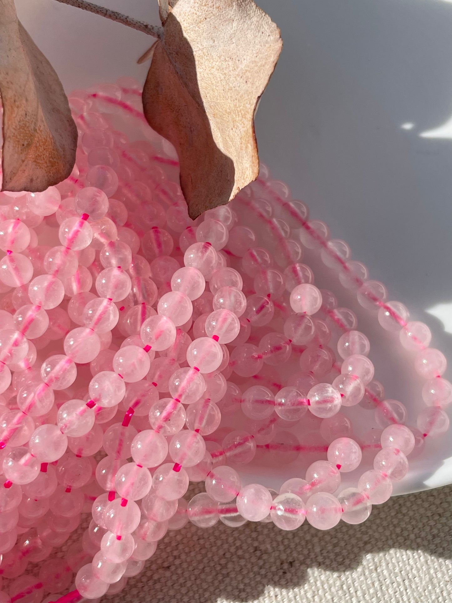Light Rose Quartz 4mm Natural Gemstone Crystal Beads