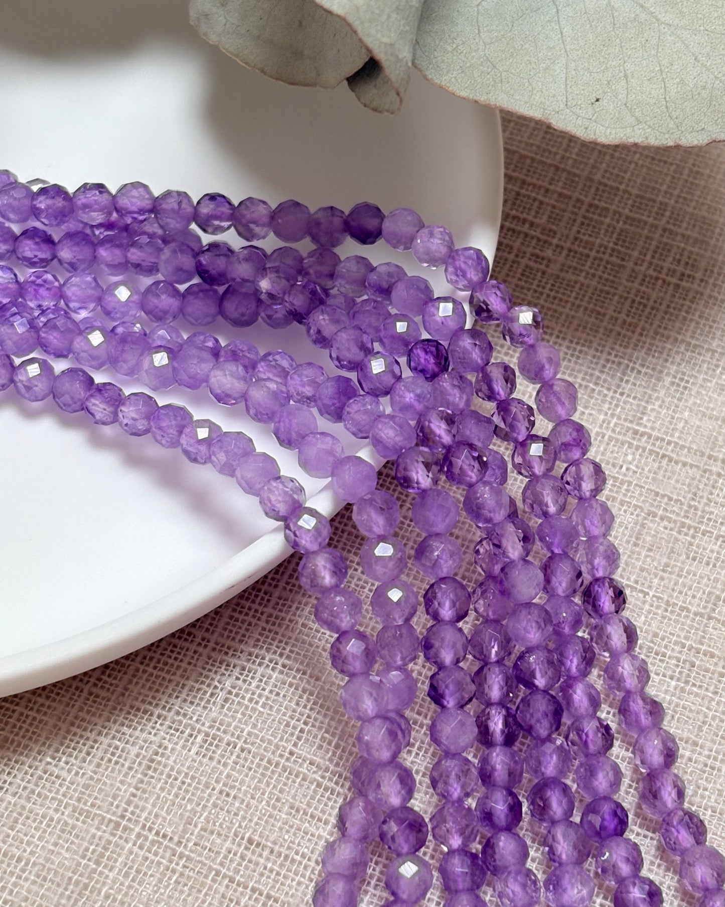 Lavender Amethyst 4mm Natural Gemstone Crystal Beads