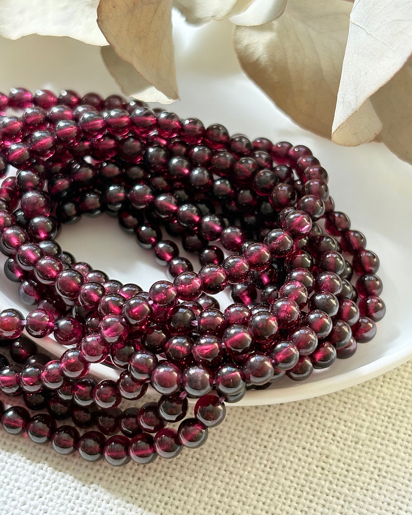 Rhodolite Garnet 4.3mm Natural Gemstone Crystal Beads