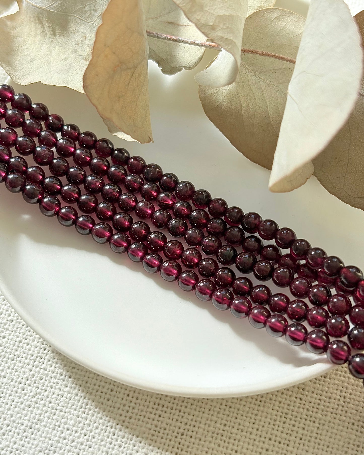 Rhodolite Garnet 4.3mm Natural Gemstone Crystal Beads