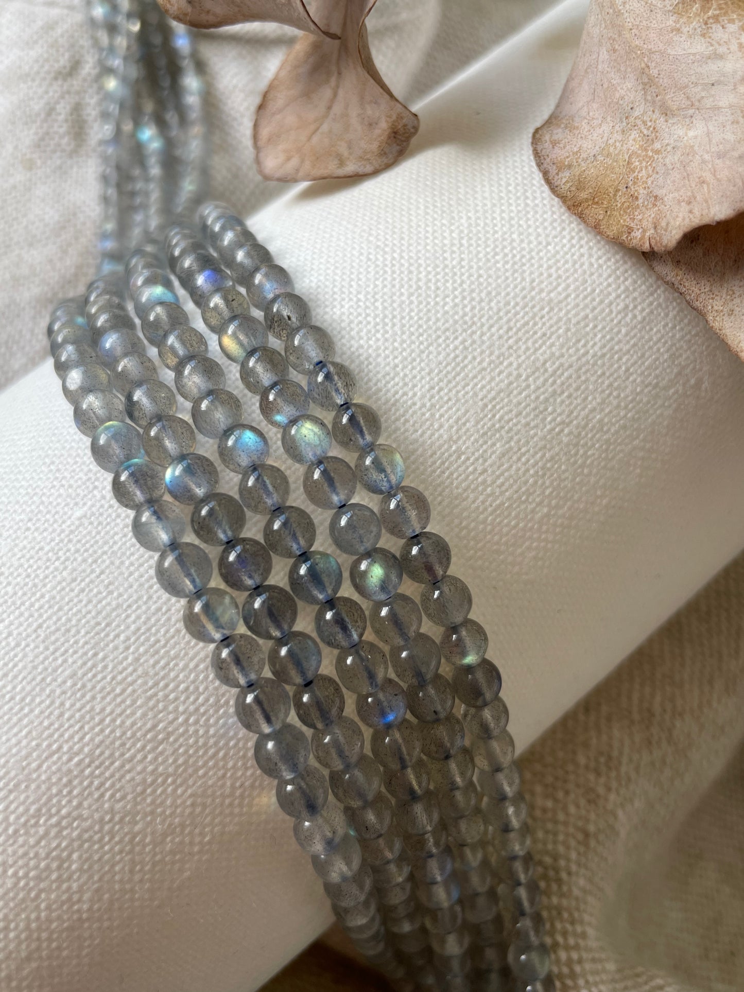 Labradorite 4mm Natural Gemstone Crystal Beads