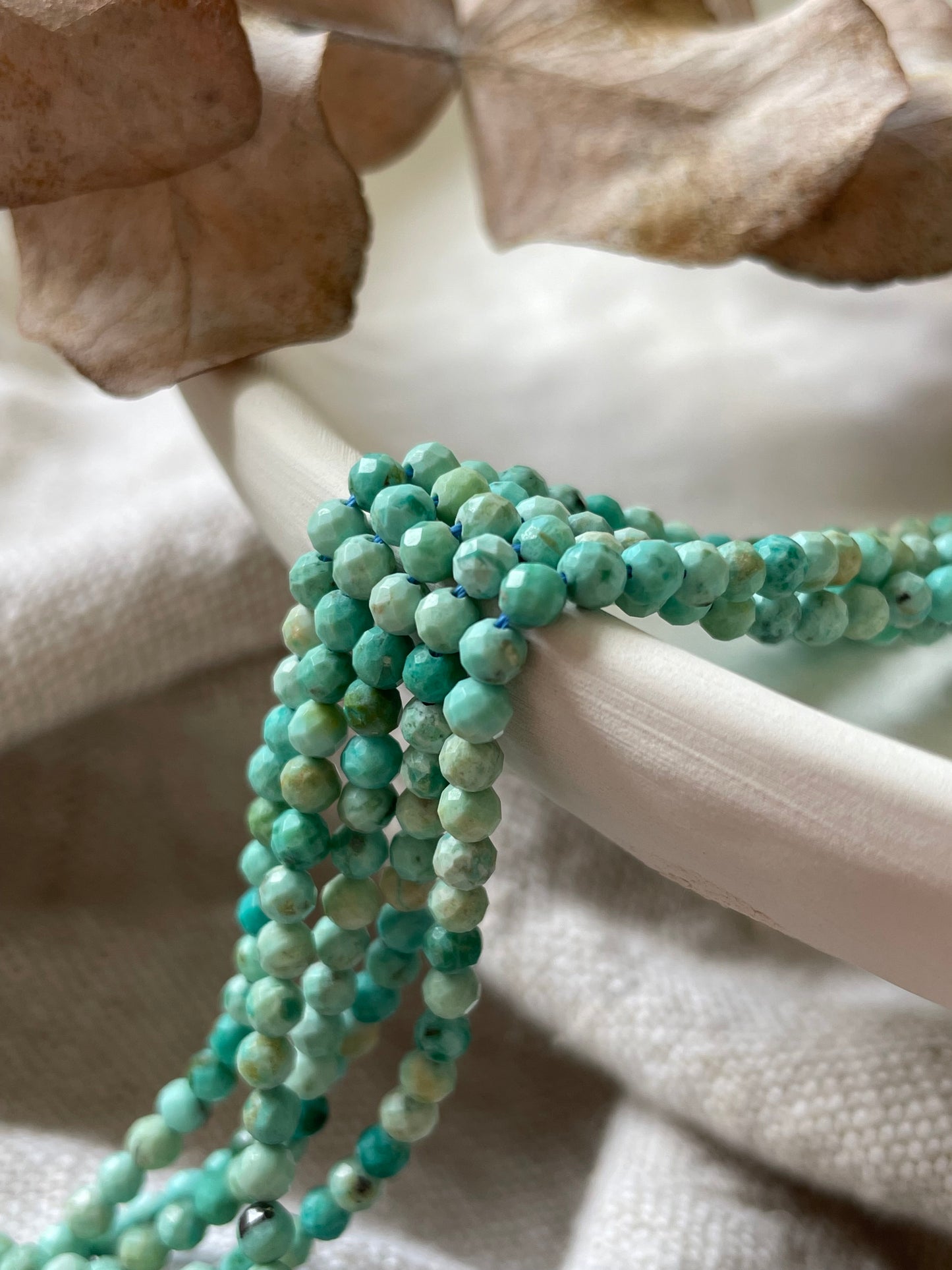 Peru Turquoise 3.3mm Natural Gemstone Crystal Beads