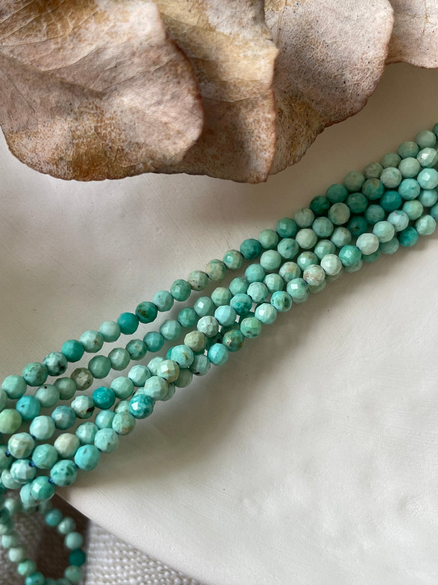 Peru Turquoise 3.3mm Natural Gemstone Crystal Beads