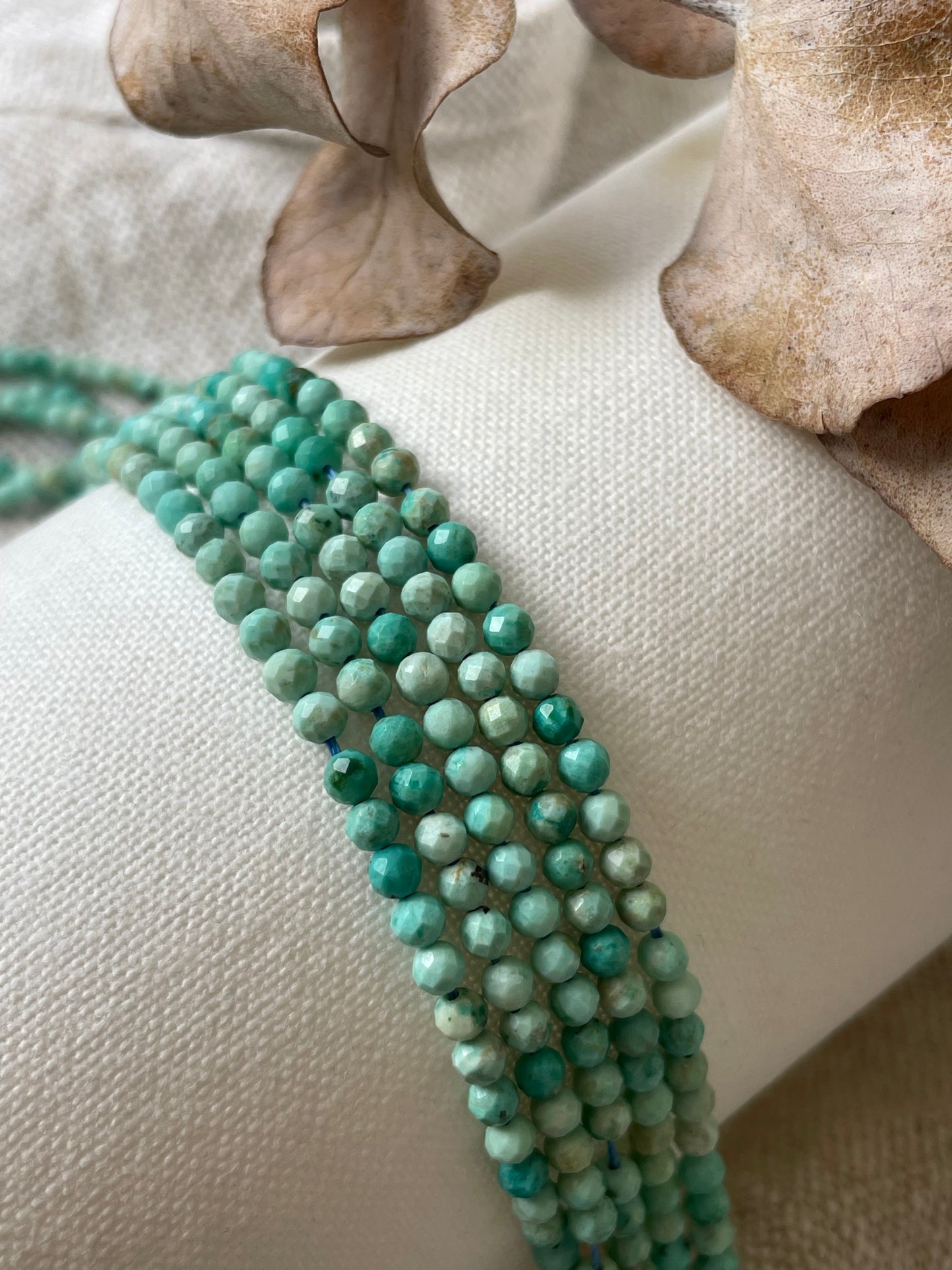 Peru Turquoise 3.3mm Natural Gemstone Crystal Beads