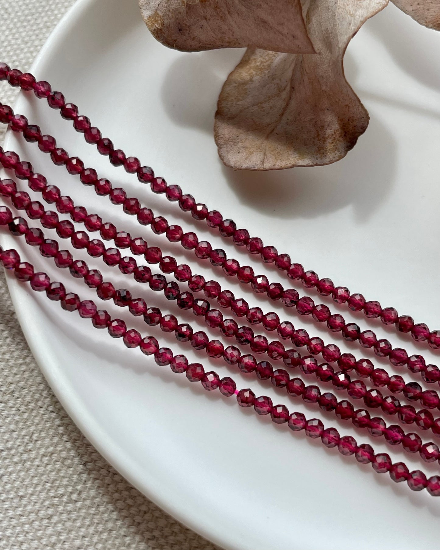 Pyrope Garnet Natural Gemstone Crystal Beads