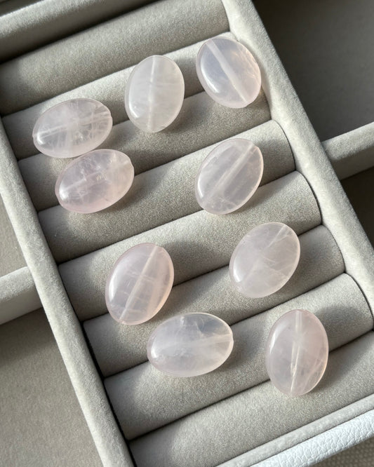 13 x 18mm Oval Natural Rose Quartz Beads