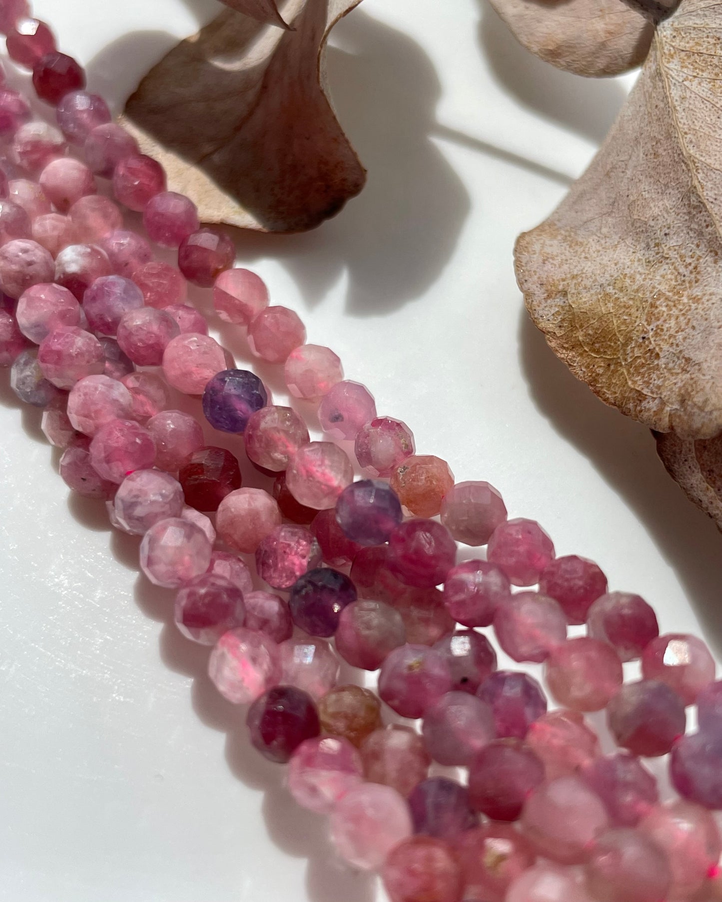 Unicorn Stone 4mm Faceted Natural Gemstone Crystal Beads