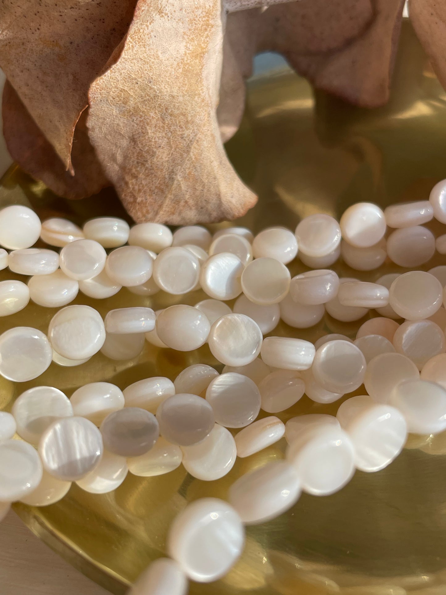 Natural Mother of Pearl Beads - 6mm