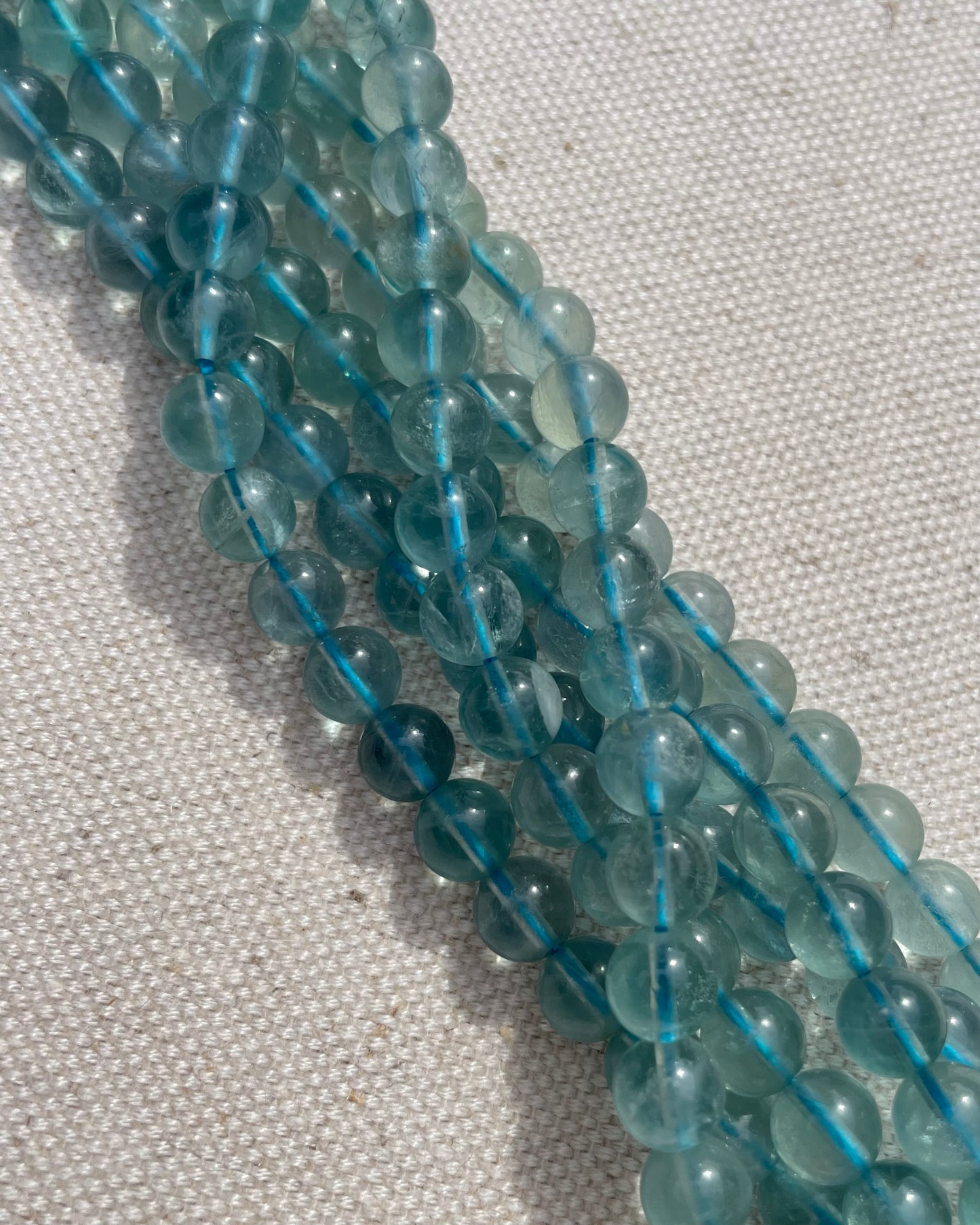 Blue Fluorite 6mm Natural Gemstone Crystal Beads