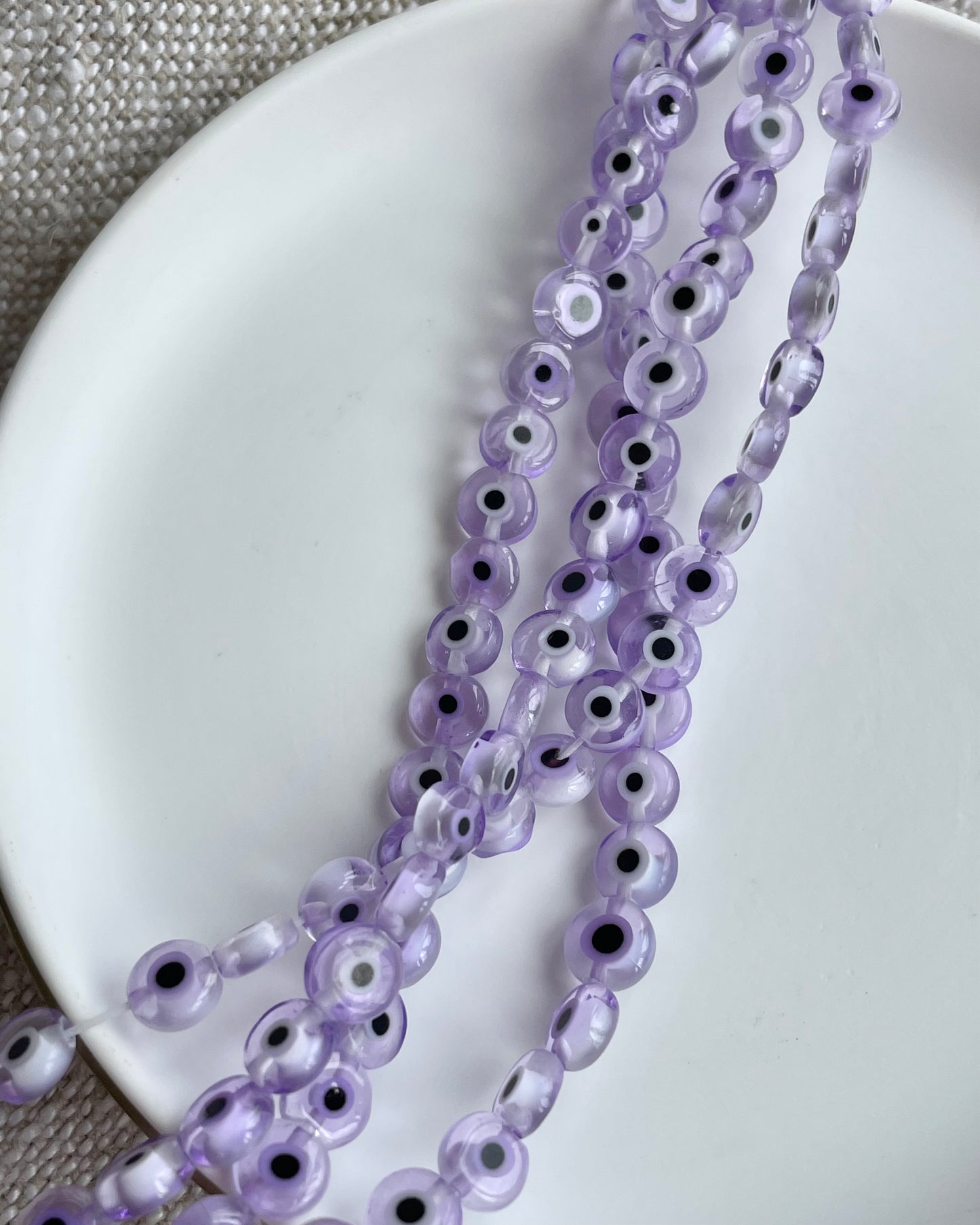 Light Purple Evil Eye Beads