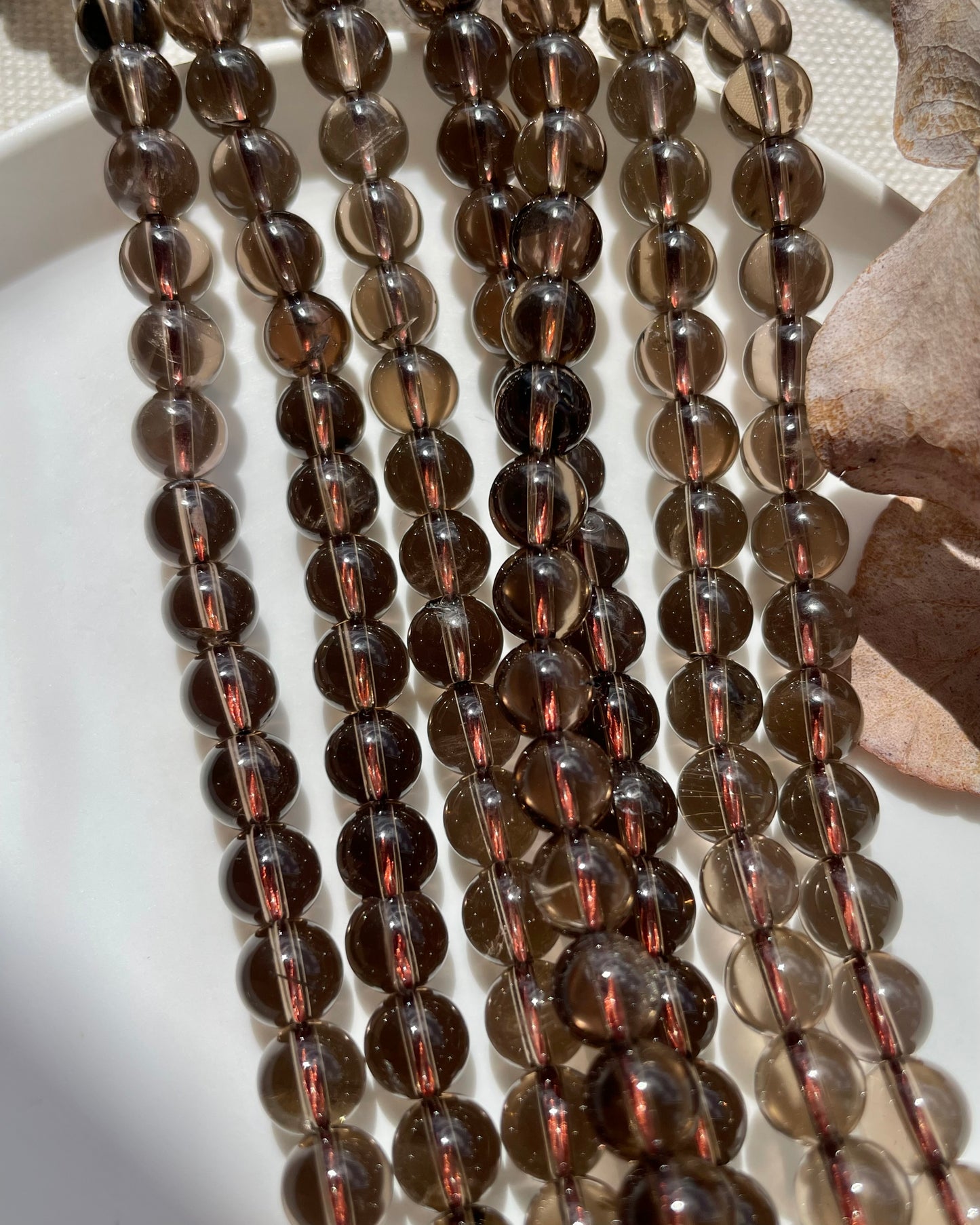 Smoky Quartz 6mm Natural Gemstone Crystal Beads