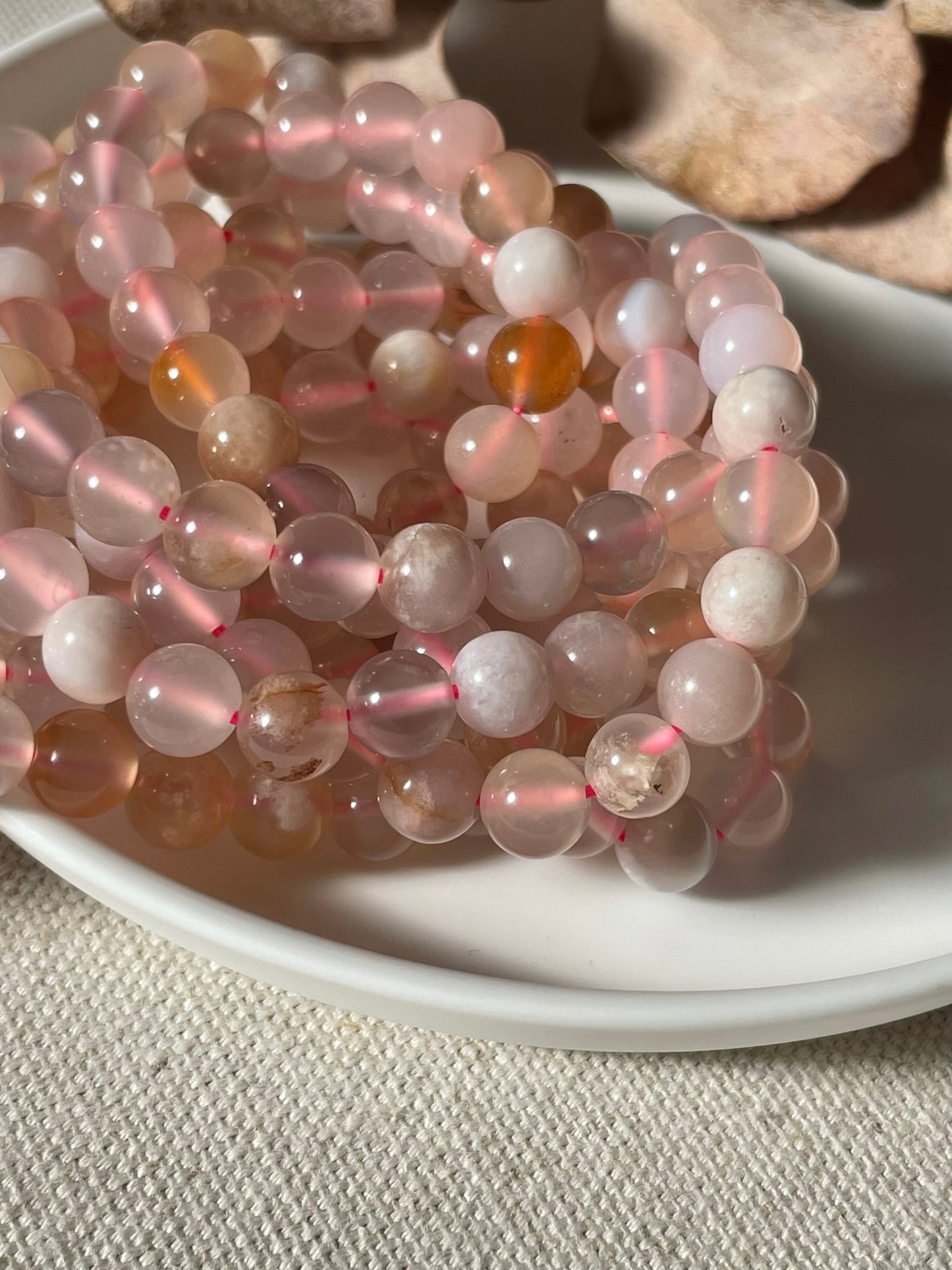 Blossom Agate 6mm Natural Gemstone Crystal Beads