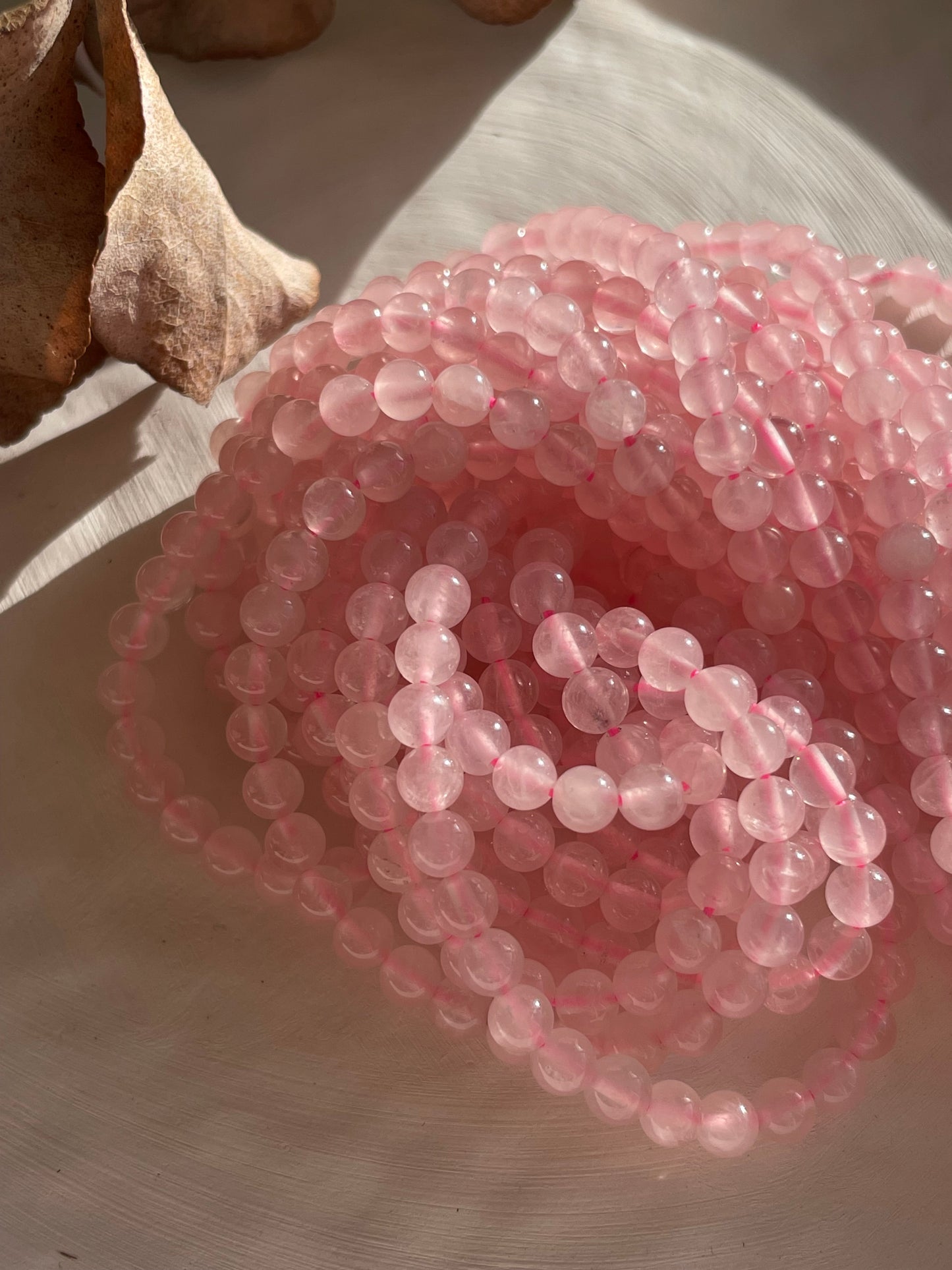 Pre Order Rose Quartz 4mm Natural Gemstone Crystal Beads