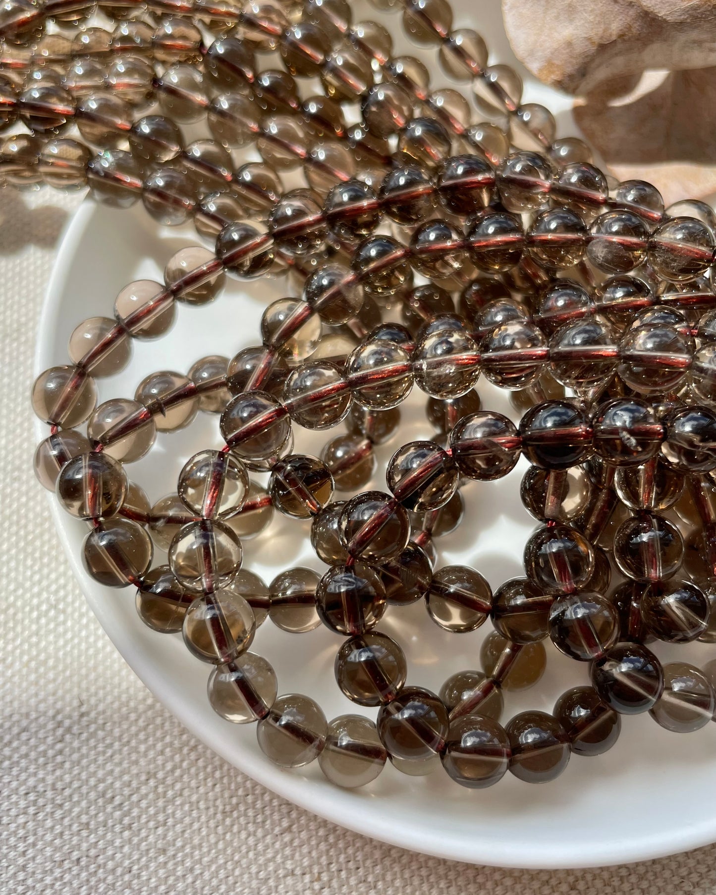 Smoky Quartz 6mm Natural Gemstone Crystal Beads