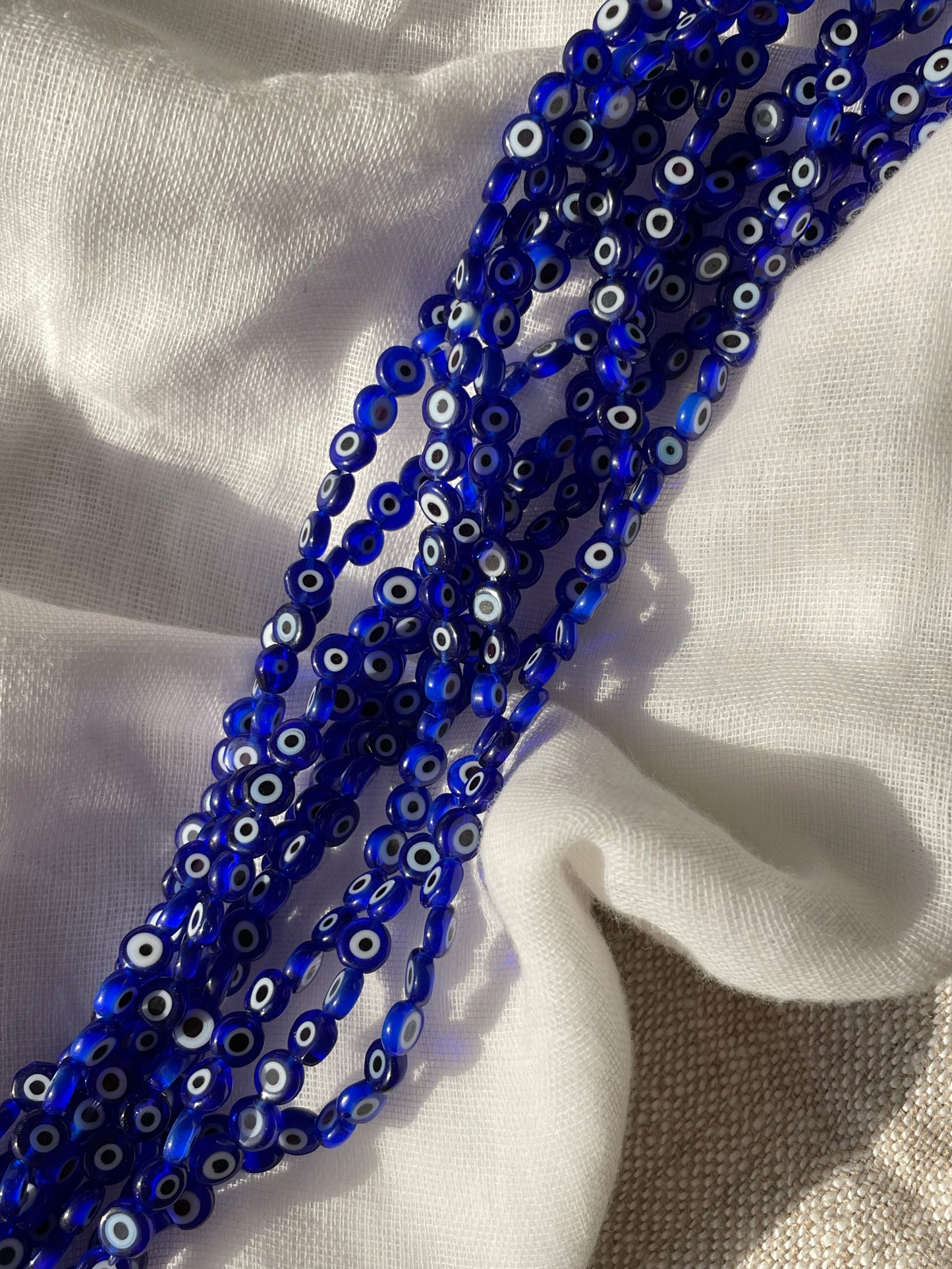 Dark Blue Evil Eye Beads - 6mm