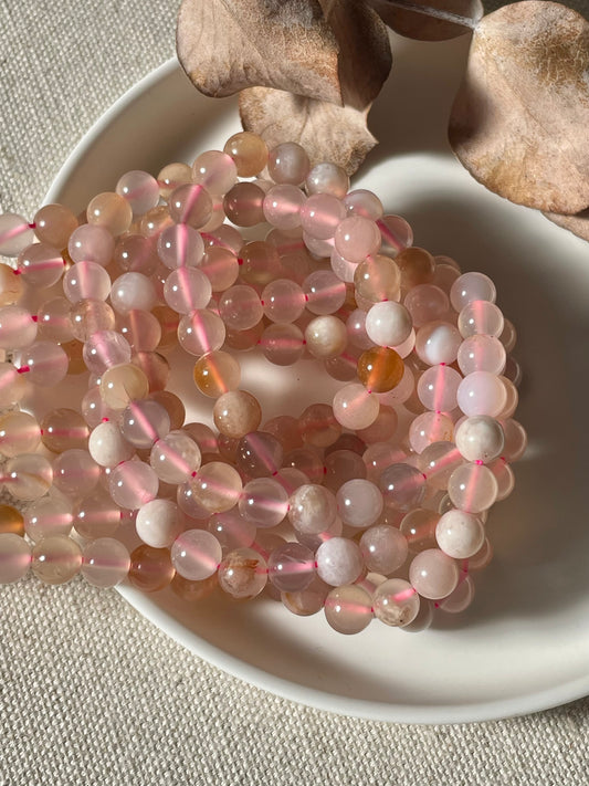 Blossom Agate 6mm Natural Gemstone Crystal Beads