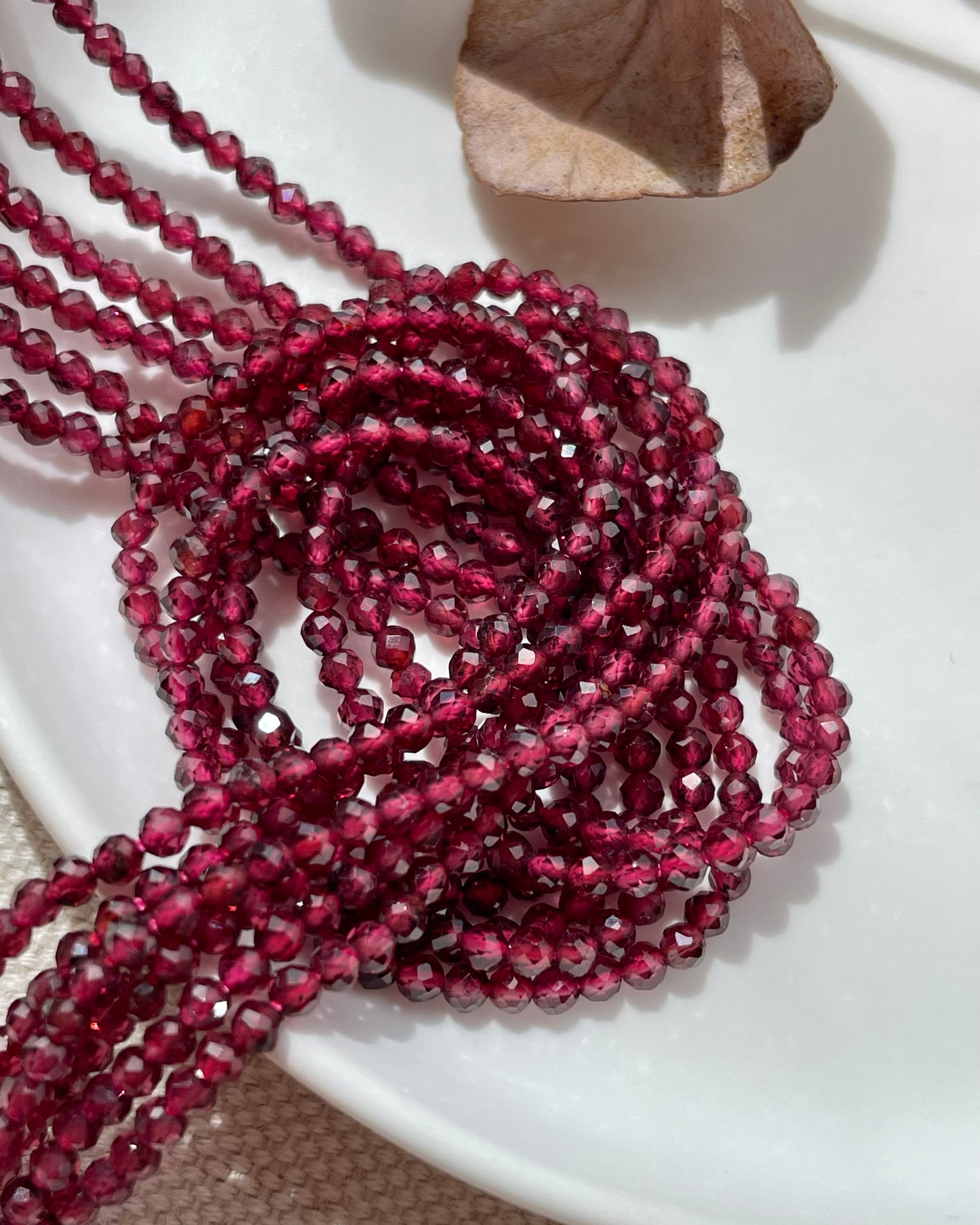 Pyrope Garnet Natural Gemstone Crystal Beads