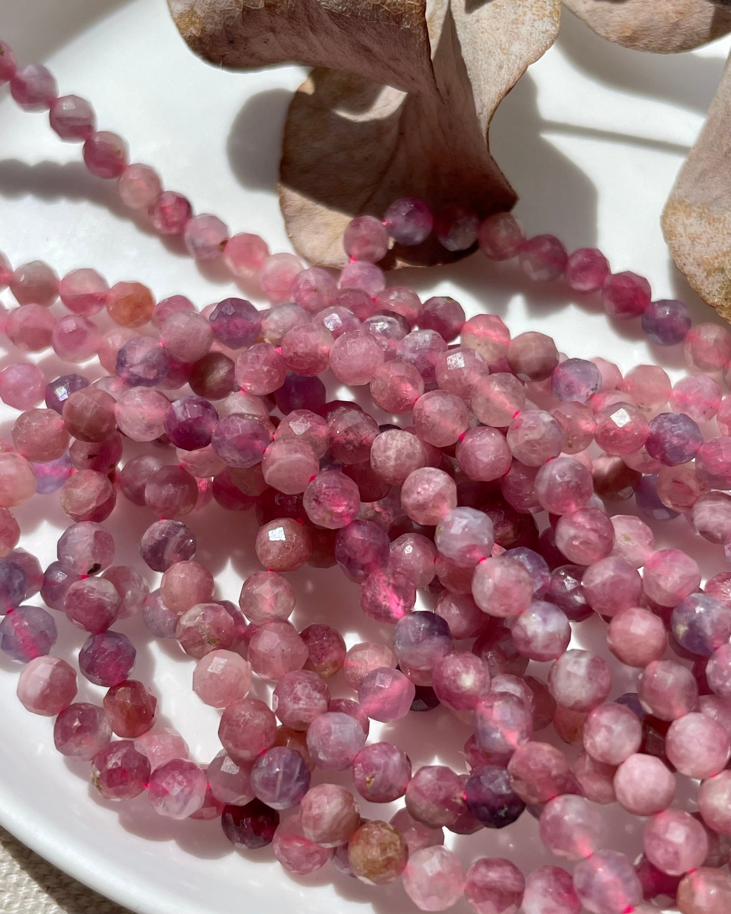 Unicorn Stone 4mm Faceted Natural Gemstone Crystal Beads