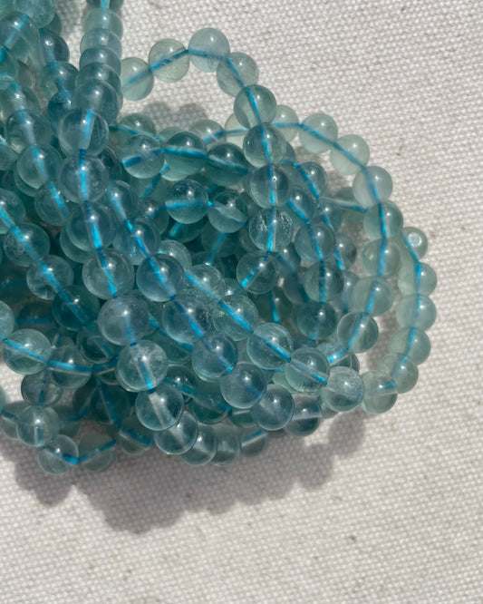 Blue Fluorite 6mm Natural Gemstone Crystal Beads