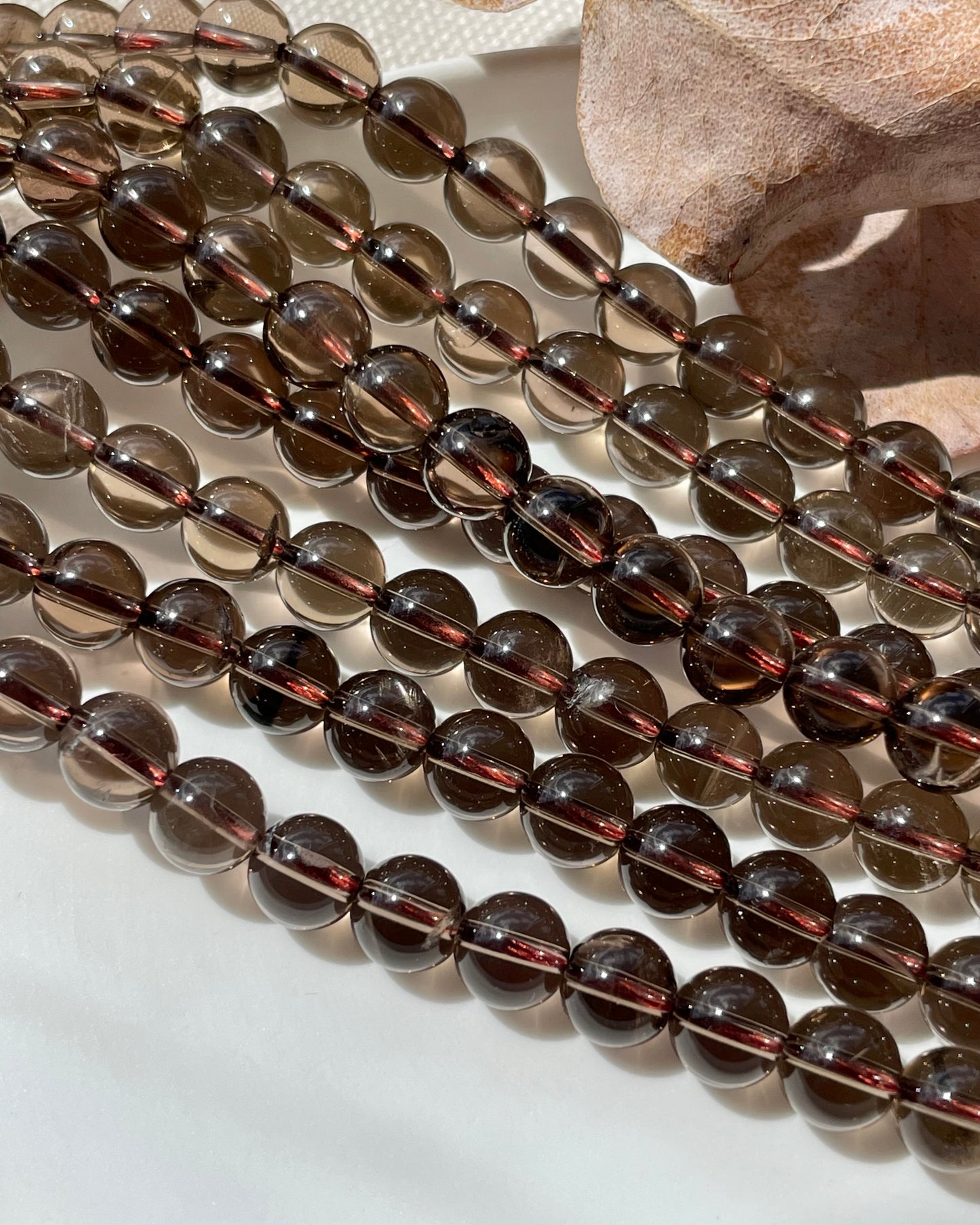 Smoky Quartz 6mm Natural Gemstone Crystal Beads