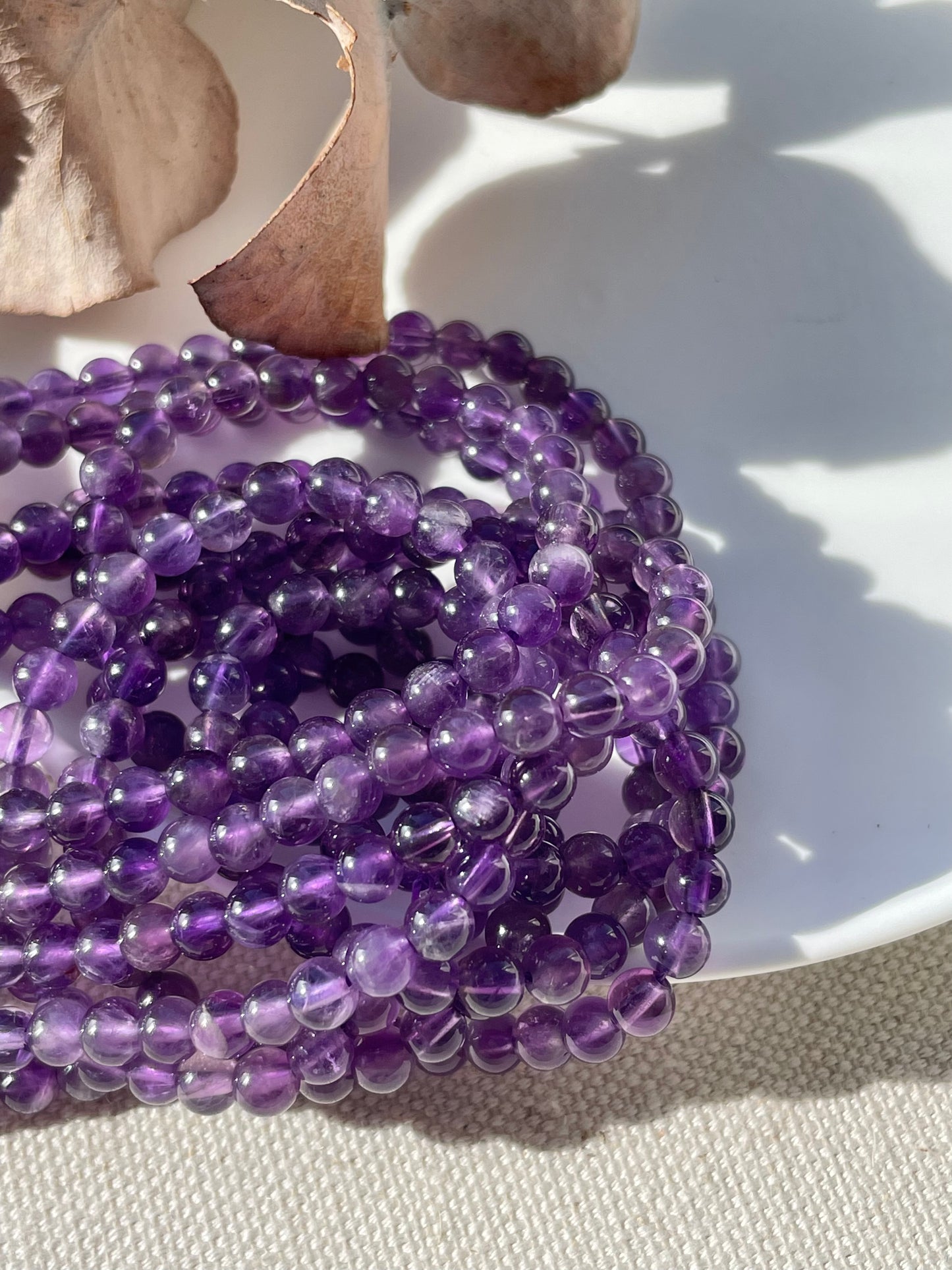 Amethyst 4mm Natural Gemstone Crystal Beads