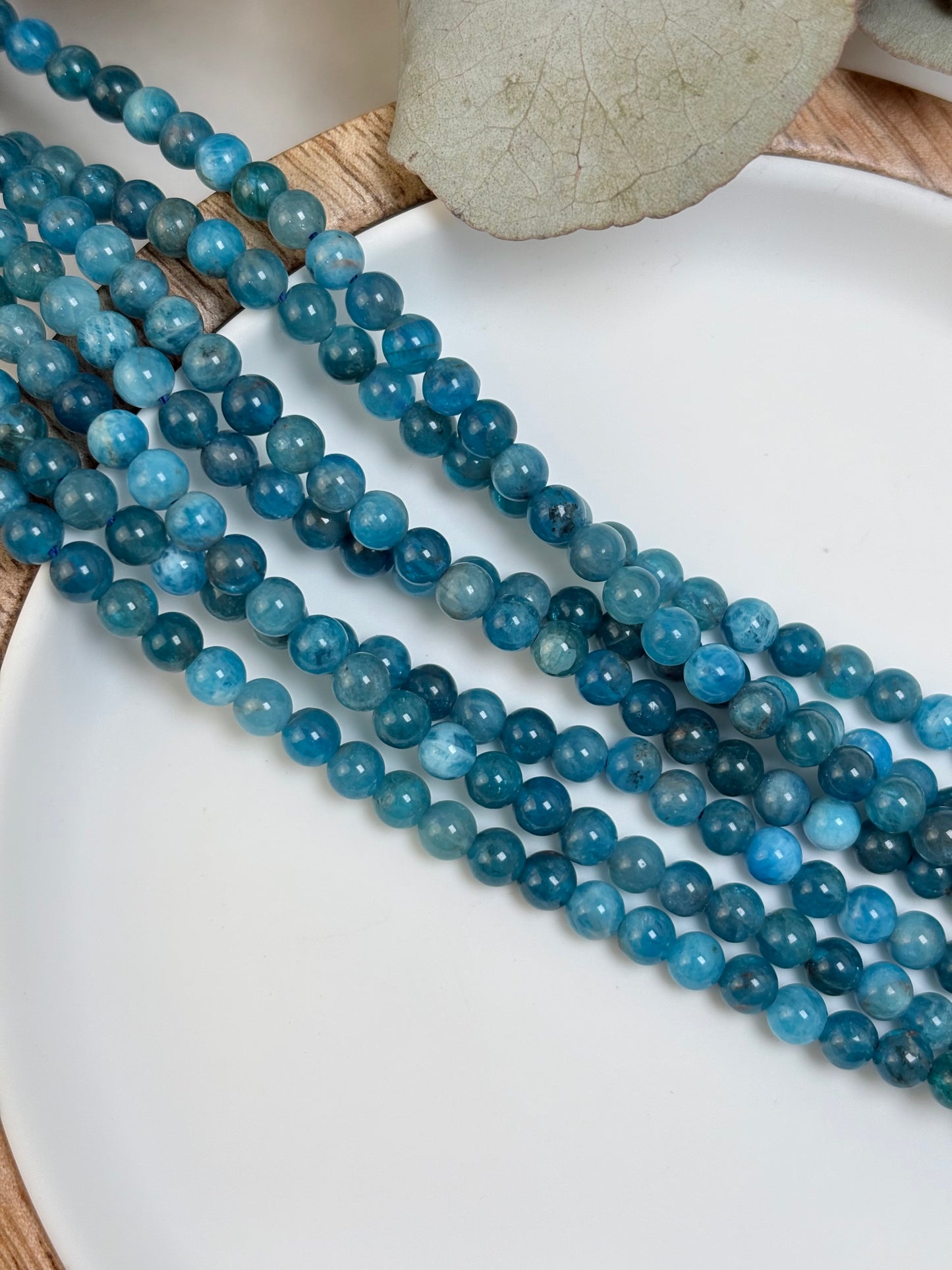 Blue Apatite 4mm Natural Gemstone Crystal Beads