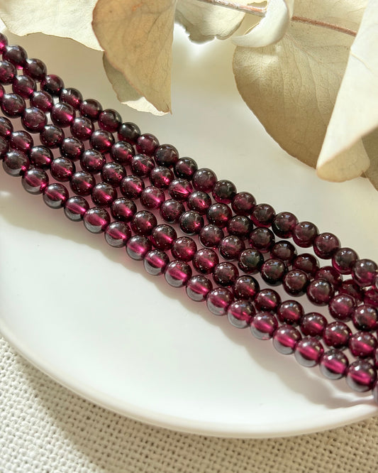 Rhodolite Garnet 4.3mm Natural Gemstone Crystal Beads