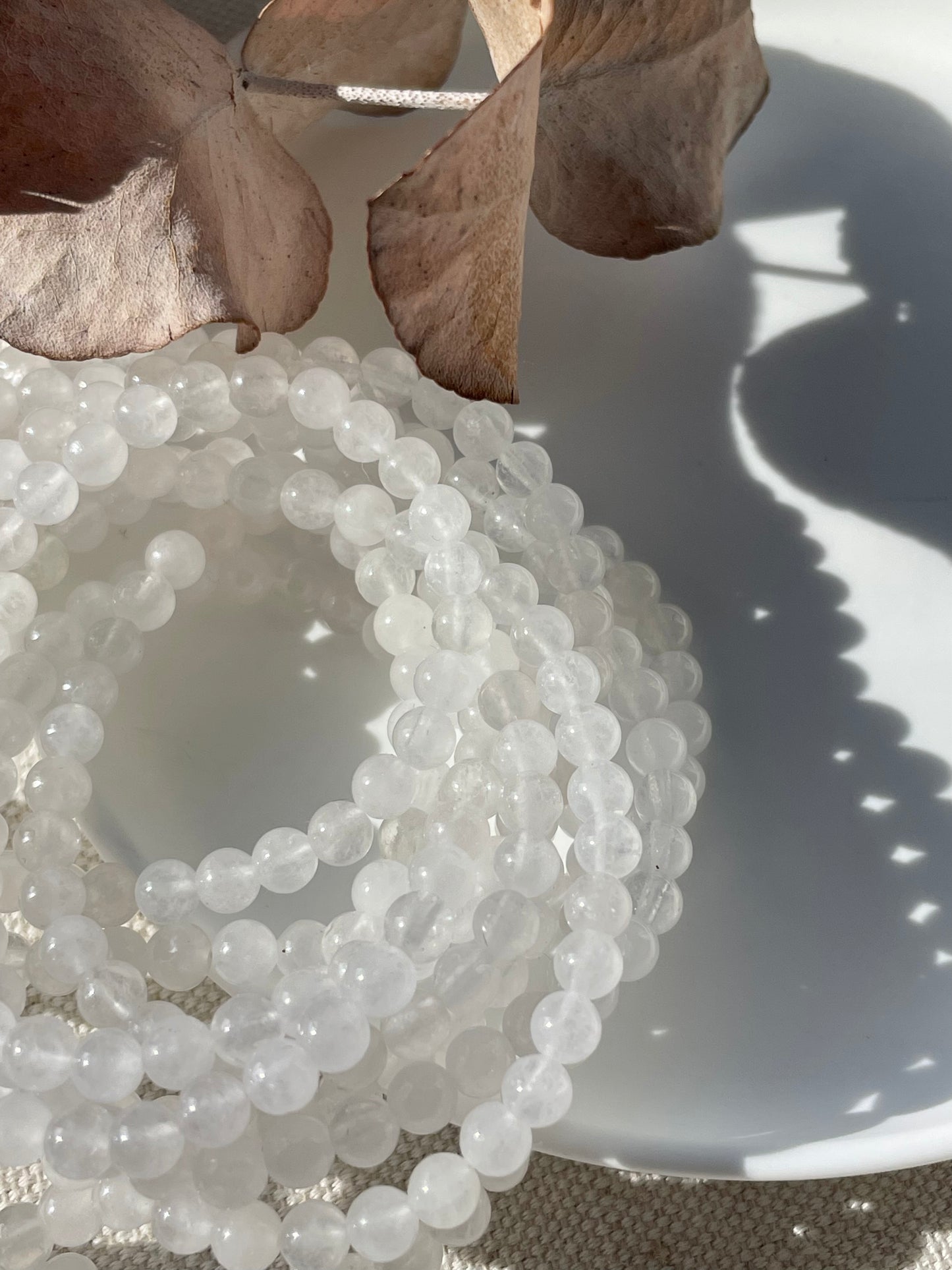 White Jade 4mm Natural Gemstone Crystal Beads