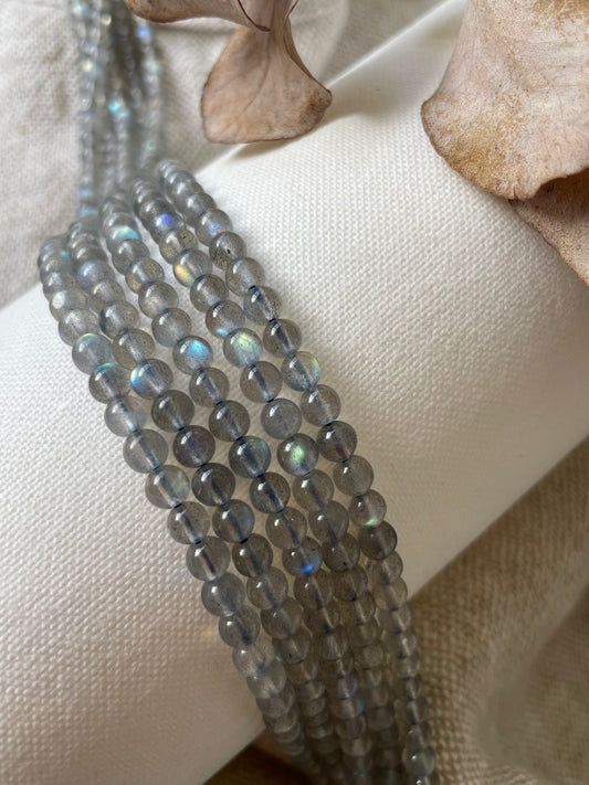 Labradorite 4mm Natural Gemstone Crystal Beads