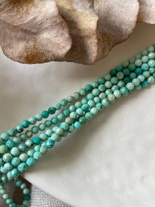 Peru Turquoise 3.2mm Natural Gemstone Crystal Beads